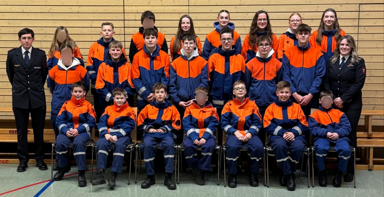 Mannschaftsfoto der Jugendfeuerwehr Ebhausen